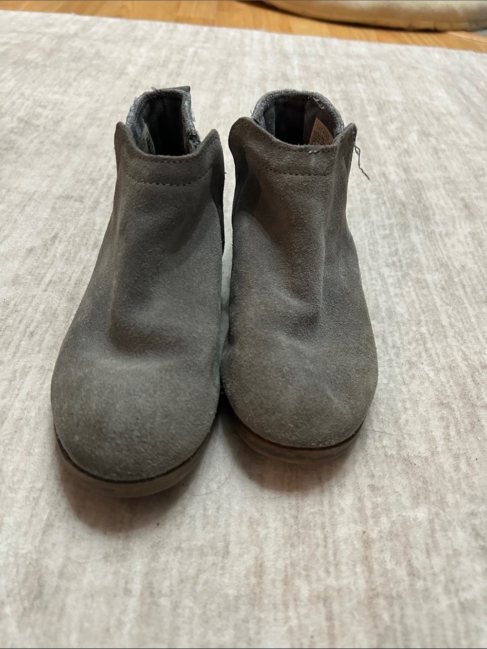 Toms Kids Gray Suede Chelsea Boots